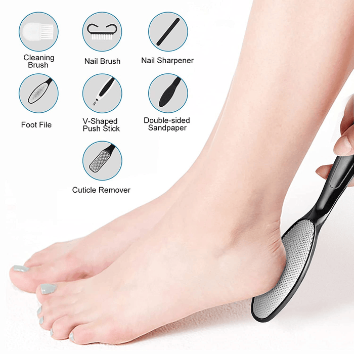 Electric Callus Remover for Feet, Rechargeable Hard Skin Remover Pedicure Tools, 13 in 1 Electric Callous Remover Kit for Cracked Heels, White