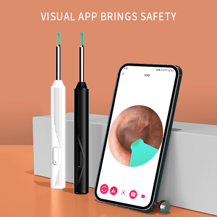 KEKOY Ear Camera and Wax Remover with 8 Pcs Ear Clean Set, Ear Wax Removal Tool, Ear Cleaner with 1296P Camera and 6 Light, Smart Visual Earwax Cleaning Kit for Daily Ear Pick