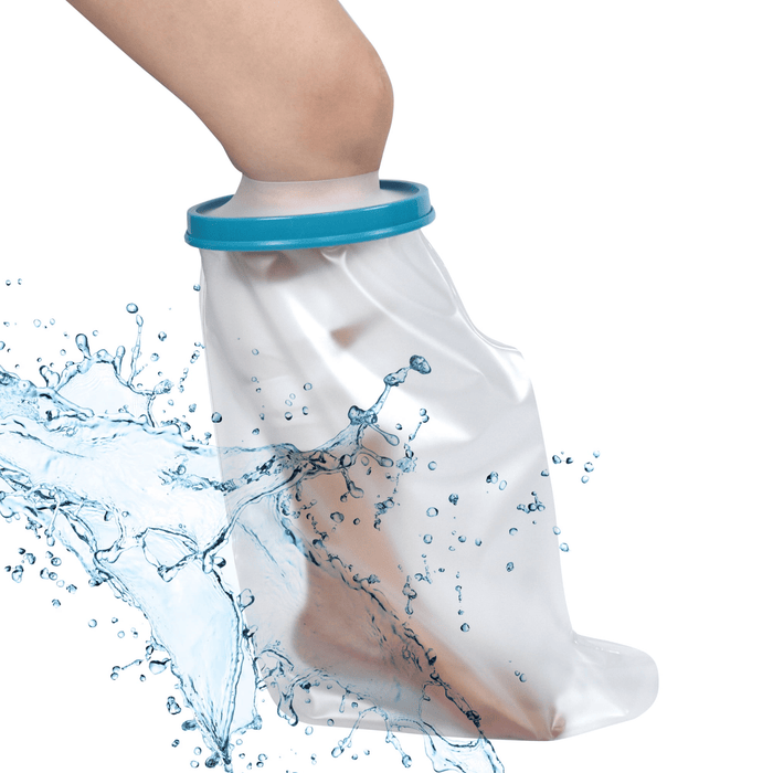 KEKOY Cast Cover for Leg in Shower, Reusable Adult Waterproof Leg Cast Protector Shower Bandage Wound Showering for Broken Long Leg Knee Foot Ankle Wound Burns, 24in