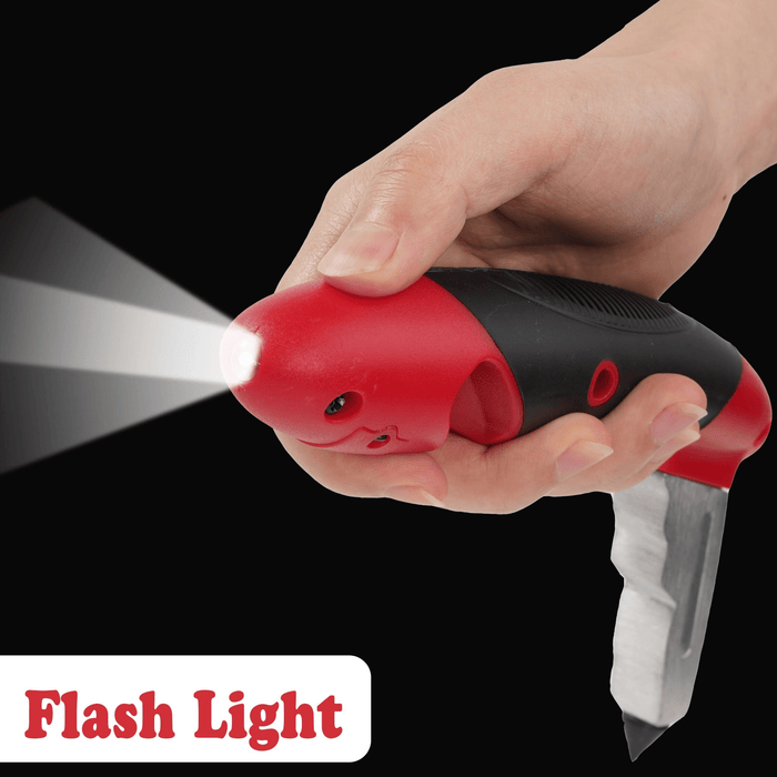 KEKOY Car Cane Assist Handle for Seniors, Car Door Handle for Elderly, Vehicle Standing Handle with LED Light, Seatbelt Cutter, Window Breaker, Red