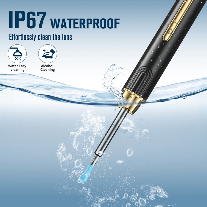 KEKOY Ear Cleaner with Camera, 1296P Ear Scope, Otoscope with 6 LED Light for Earwax Cleaning, Ear Wax Removal with 12 Pieces Accessories, Ear Wax Cleaner Kit for iPhone, iPad, Android, Green