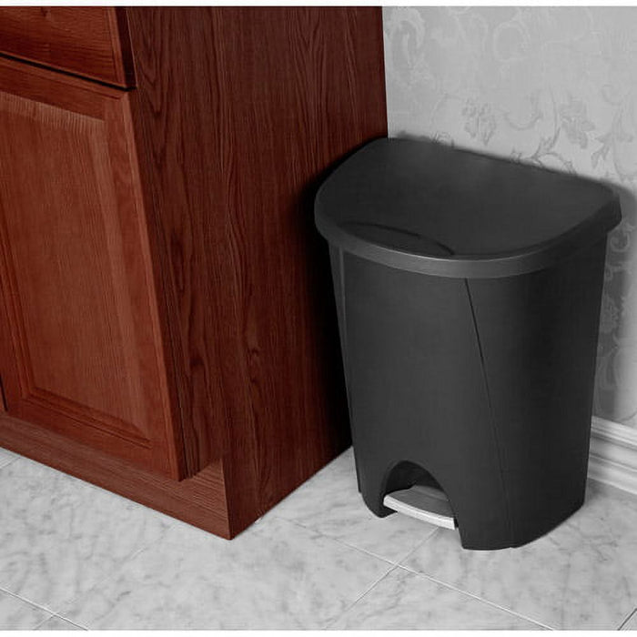 Sterilite 10949004 25 Ltr. Step On Wastebasket Can Black