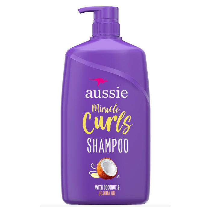 Aussie Miracle Curls Shampoo with Coconut & Jojoba Oil; Paraben Free; 26.2 fl oz