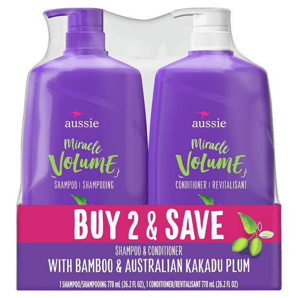 Aussie Miracle Volume Shampoo and Conditioner Hair Set; 26.2 fl oz