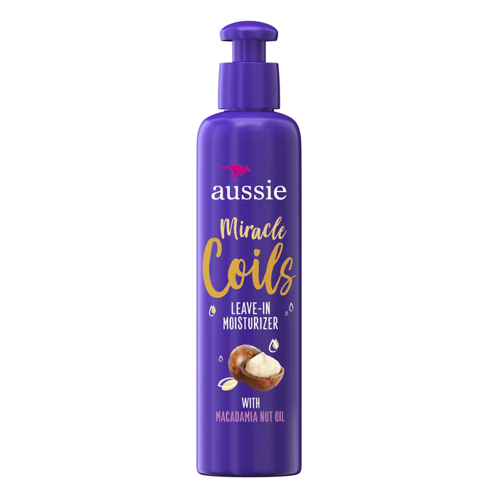 Aussie Miracle Coils Leave-In Moisturizer with Macadamia Nut Oil; 8.5 fl. oz