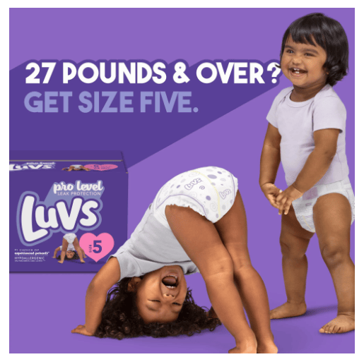 Luvs Pro Level Leak Protection Diapers, Size 5, 25 Count