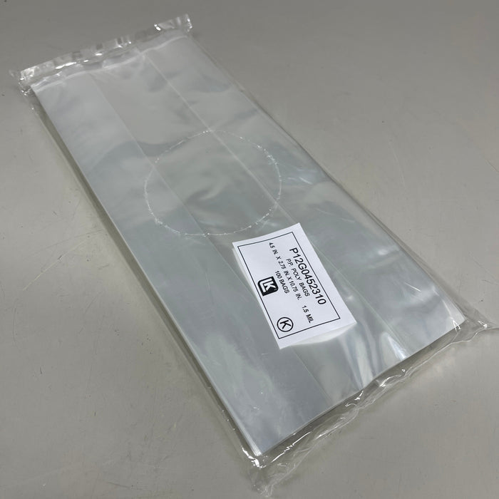 (100 PACK) Clear Gusseted Poly Plastic Bags Candy Cookie 1.5 Mil 4.5"x 2.75"x 10.75"