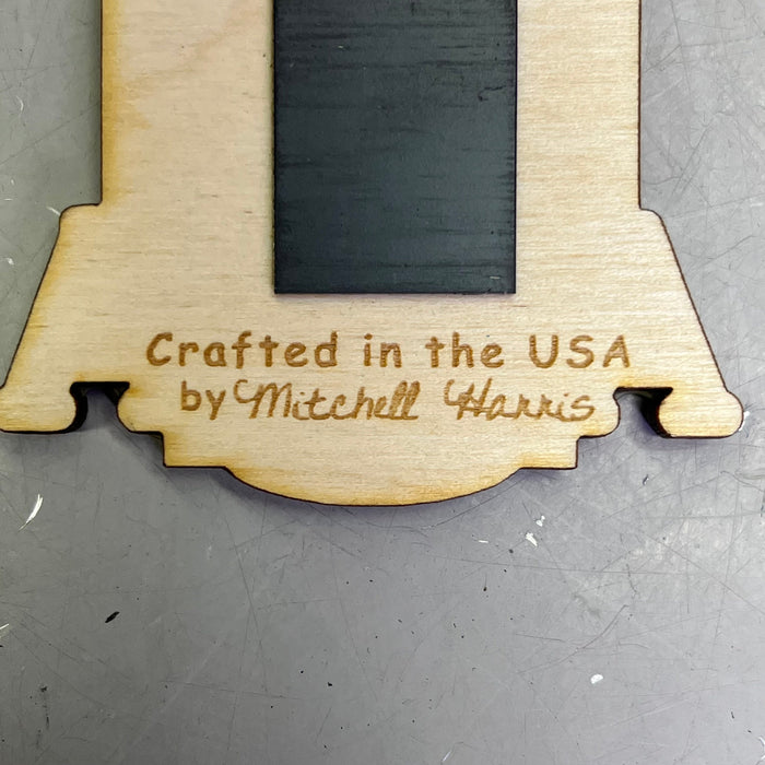 (2 PACK) Boat in the Sea Laser Cut Wood Magnet Souvenir JUNEAU, AK Made In USA