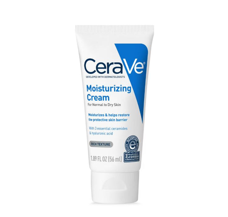 CeraVe Moisturizing Cream Travel Size Face Moisturizer & Body Lotion Normal to Very Dry Skin 1.89 oz