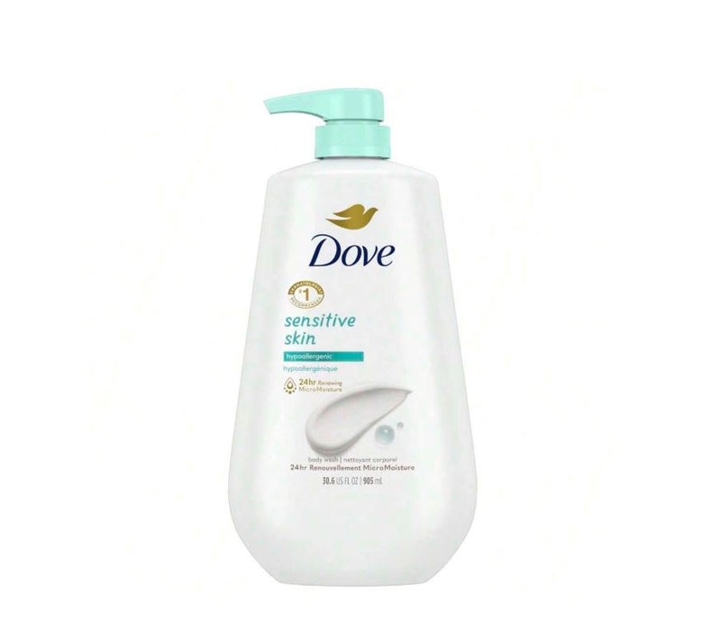 D Ove Sensitive Skin Long Lasting Gentle Hypoallergenic Body Wash, 30.6 Fl Oz