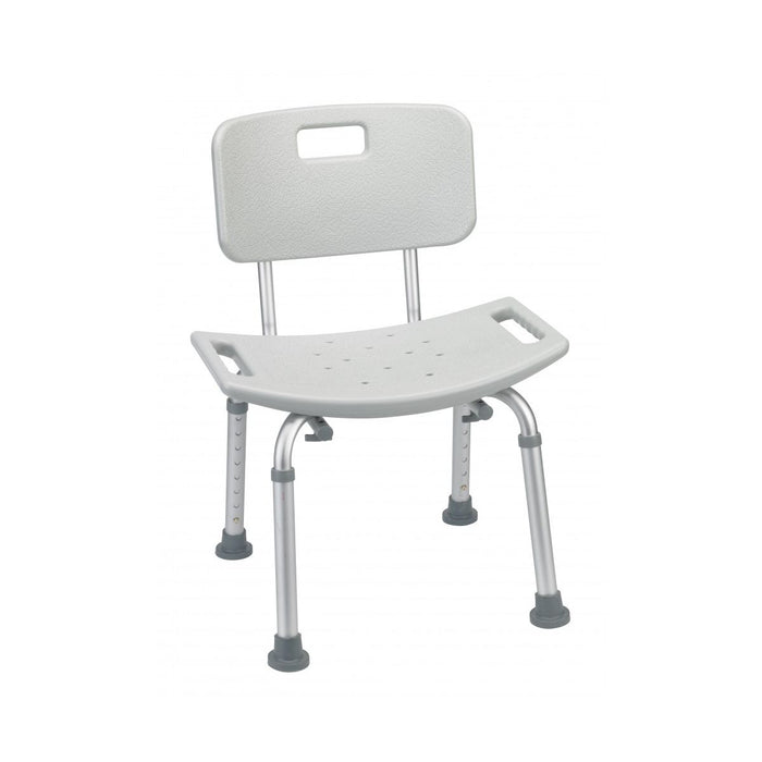 Drive Medical Bathroom Safety Shower Tub Bench Chair With Back, Gray