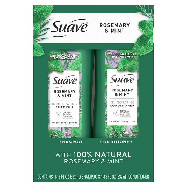 Suave Rosemary and Mint Invigorating Shampoo and Conditioner Set; 18 oz; 2 Pack