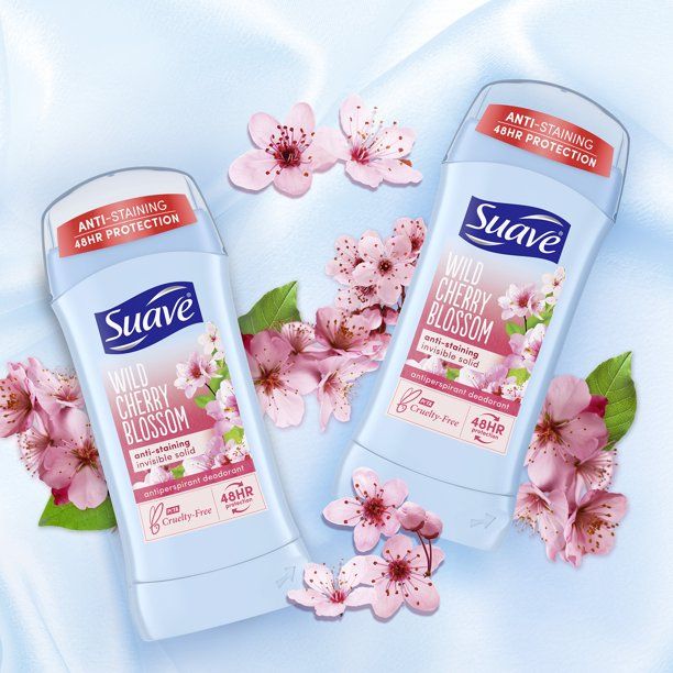 Suave Wild Cherry Blossom Antiperspirant Deodorant; 2.6 oz; Twin Pack