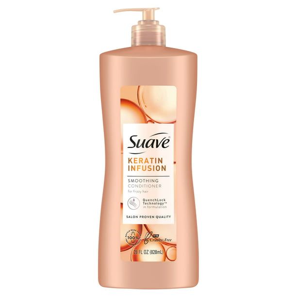 Suave Keratin Infusion Smoothing Conditioner for Frizzy Hair; 28 oz