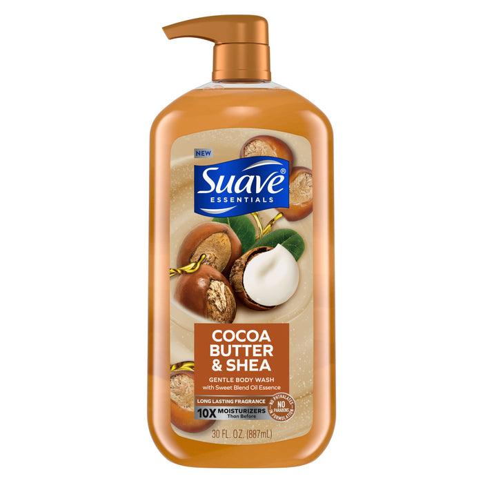 Suave Essentials Gentle Body Wash; Cocoa Butter & Shea; 30 oz