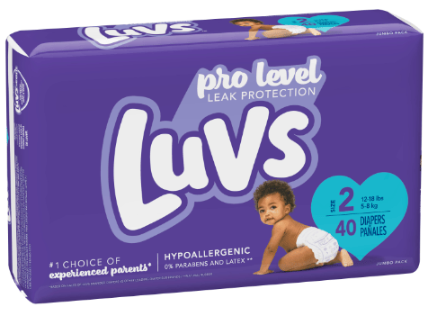 Luvs Pro Level Leak Protection Diapers Size 2, 40 Count