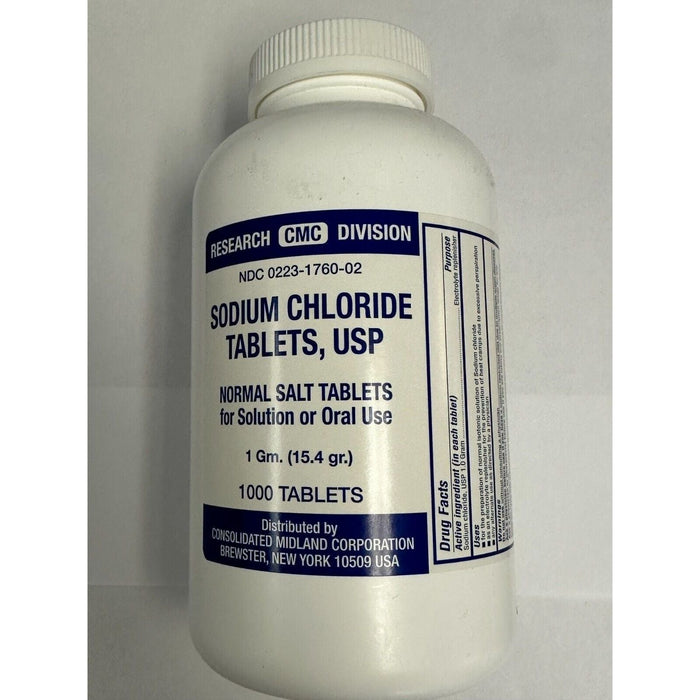 Sodium Chloride USP (1 Gram) – 1,000 Tablets