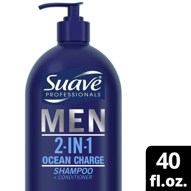 Suave Men Moisturizing 2 in 1 Shampoo Plus Conditioner; 40 fl oz