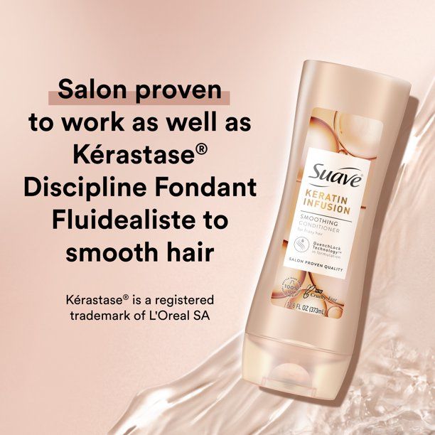 Suave Keratin Infusion Smoothing Conditioner Frizzy Hair; 12.6 fl oz