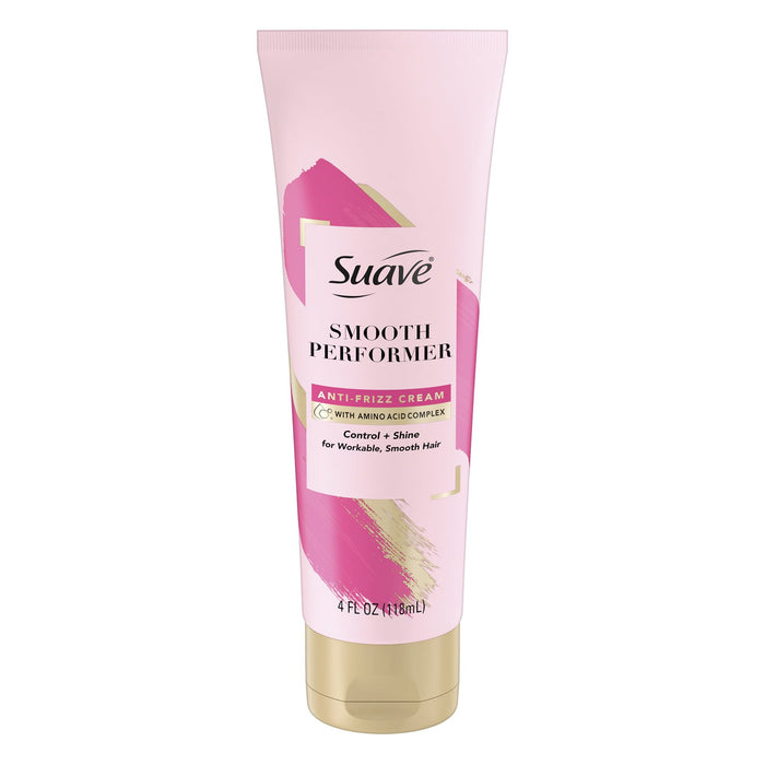 Suave Smooth Performer Frizz Control Shine Enhancing Hair Styling Cream; 4 fl oz