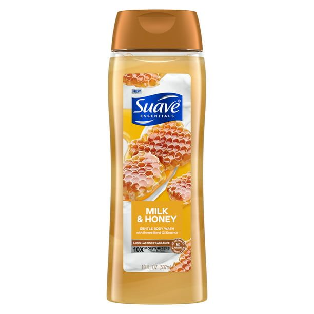 Suave Essentials Gentle Body Wash; Milk & Honey; 18 oz