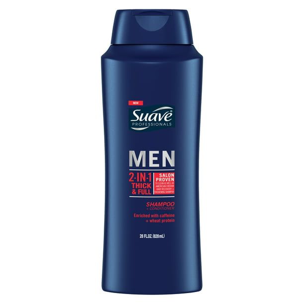 Suave Men 2 in 1 Thick & Full Shampoo Plus Conditioner; 28 fl oz