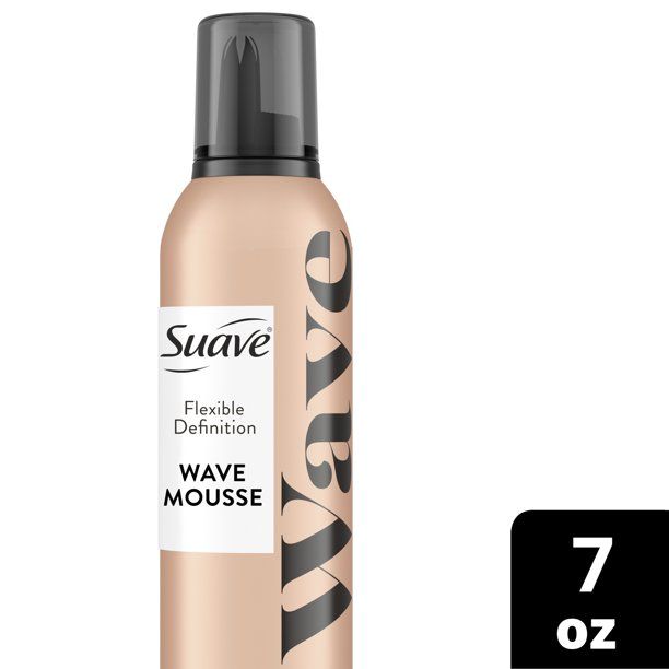 Suave Simply Styled Wave Mousse; Crunch Free Curls; 7 oz