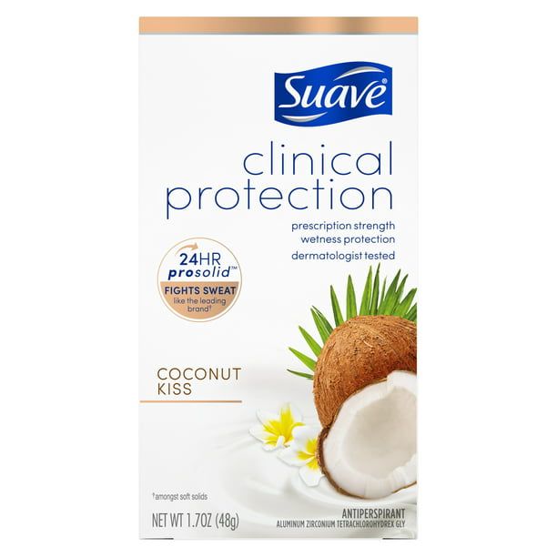 Suave Deodorant Clinical Antiperspirant Coconut Kiss; 1.7 oz