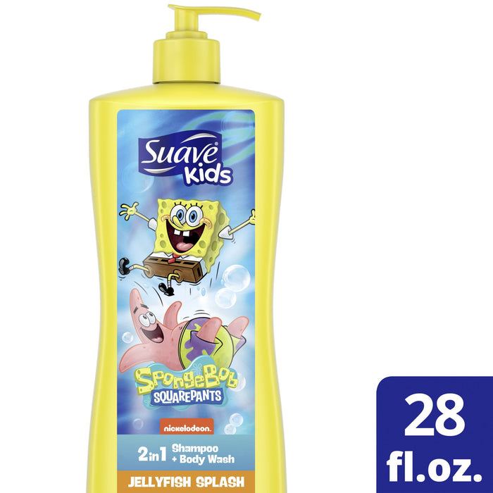 Suave Kids SpongeBob SquarePants Jellyfish Splash Shampoo + Body Wash; 28 fl oz