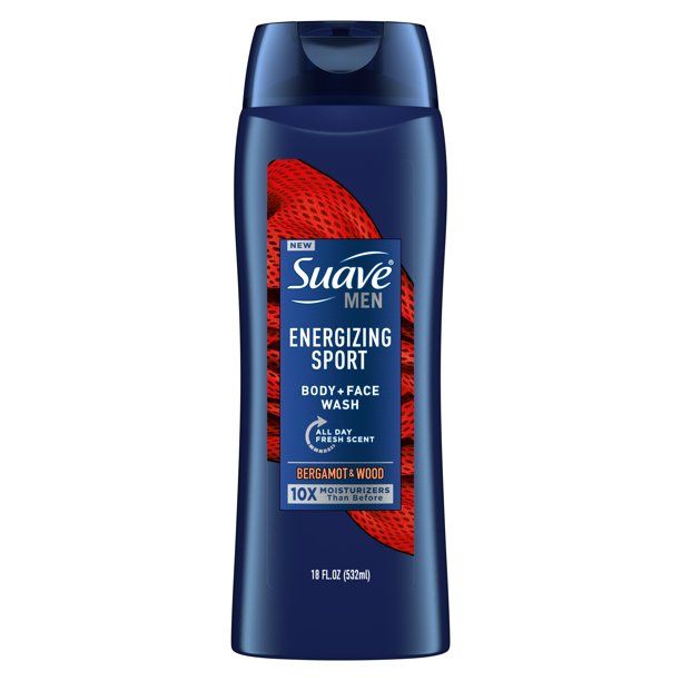 Suave Men Face & Body Wash; Energizing Sport; 18 oz