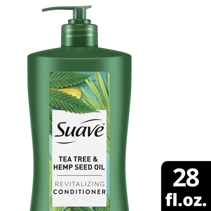 Suave Tea Tree & Hemp Seed Oil Revitalizing Conditioner; 28 fl oz