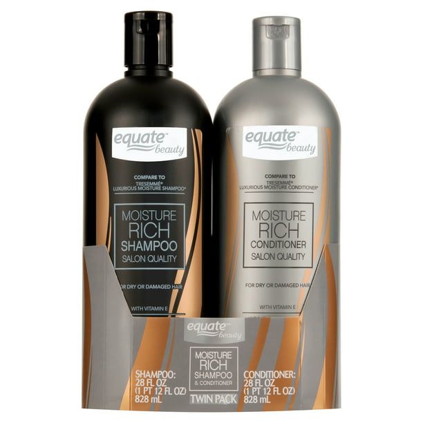 Equate Moisture Rich Shine Enhancing Shampoo & Conditioner; Full Size Set