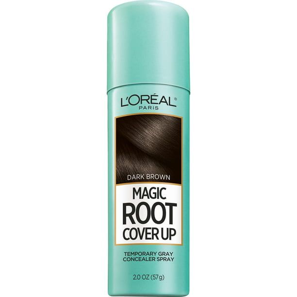 L'Oreal Paris Magic Root Cover Up Temporary Concealer Spray for Gray; Dark Brown; 2 oz