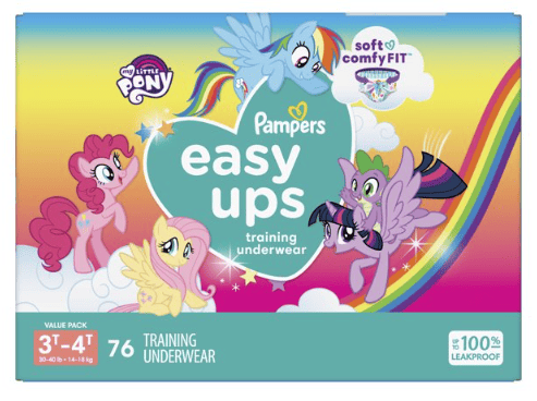 Pampers Easy Ups Training Underwear Girls Size 5 3T-4T 76 Count