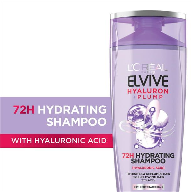 L'Oreal Paris Elvive Hyaluron + Plump; Hydrating Shampoo; for Dry Hair; 13.5 fl oz