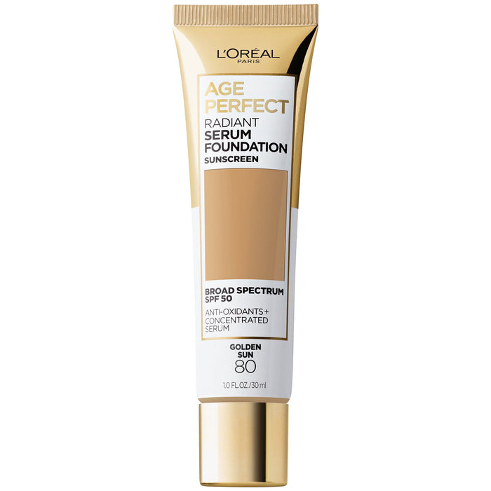 L'Oreal Paris Age Perfect Radiant Serum Foundation with SPF 50; Golden Sun; 1 fl oz