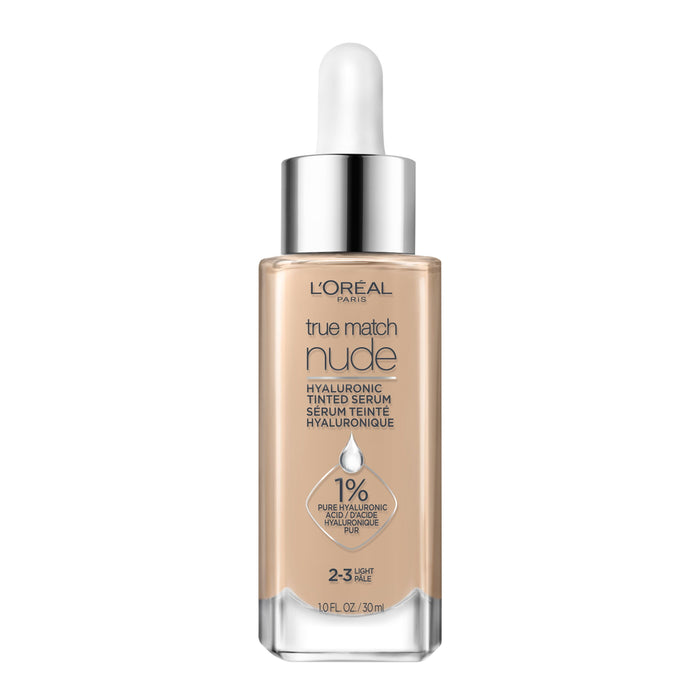 L'Oreal Paris True Match Hyaluronic Tinted Serum Foundation Makeup; Light 2-3; 1 fl oz