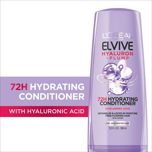 L'Oreal Paris Elvive Hyaluron + Plump; Hydrating Conditioner; for Dry Hair; 13.5 fl oz