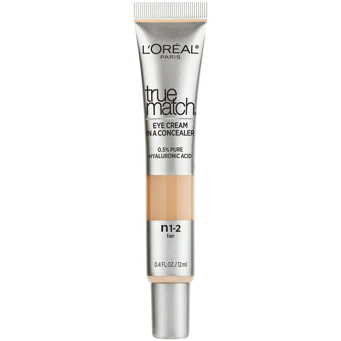 L'Oreal Paris True Match Eye Cream in a Concealer 0.5 percent hyaluronic acid; Fair N1-2; 0.4 fl oz