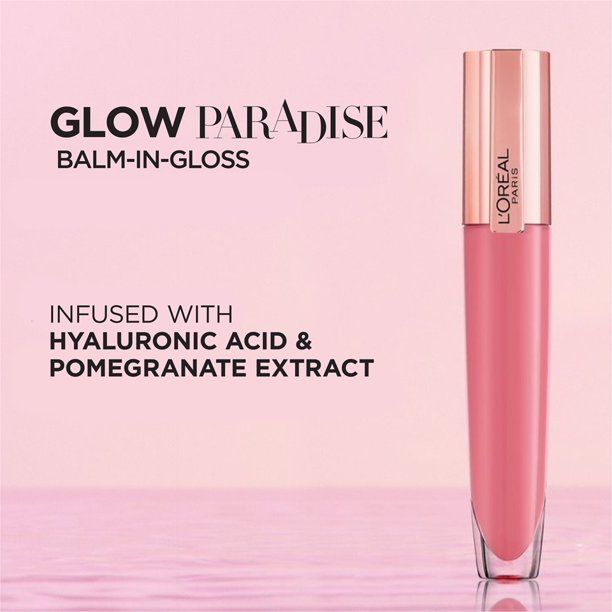 L'Oreal Paris Glow Paradise Lip Balm-in-Gloss with Pomegranate Extract; Feathery Fleur; 0.23 fl oz