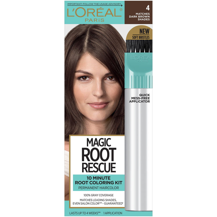 L'Oreal Paris Magic Root Rescue Permanent Hair Color; 4 Dark Brown