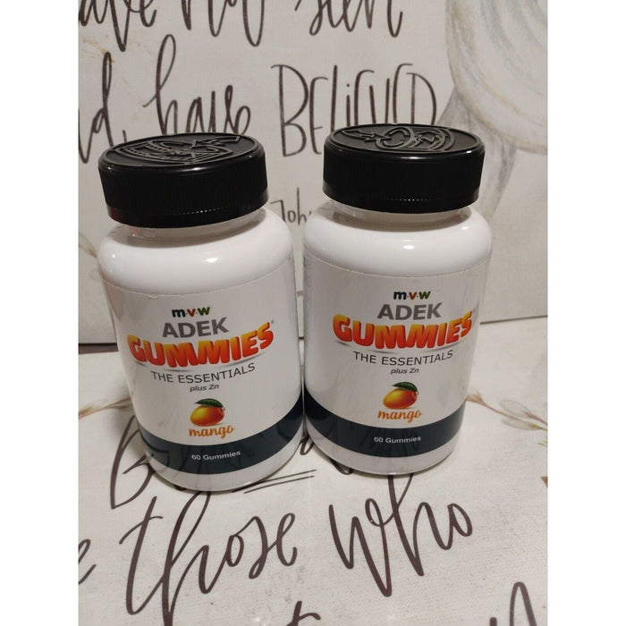 MVW Adek Gummies The Essentials Plus Zn 60 Gummies, 120 Gummies. 2 Pack EXP 04/25