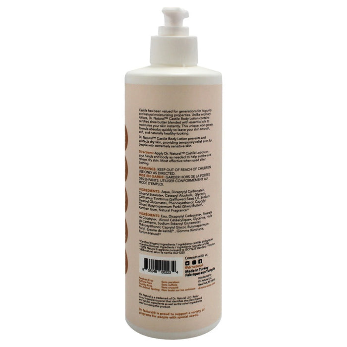 Dr. Natural Castile Body Lotion - Shea Butter Plus Vanilla By - 16 Oz