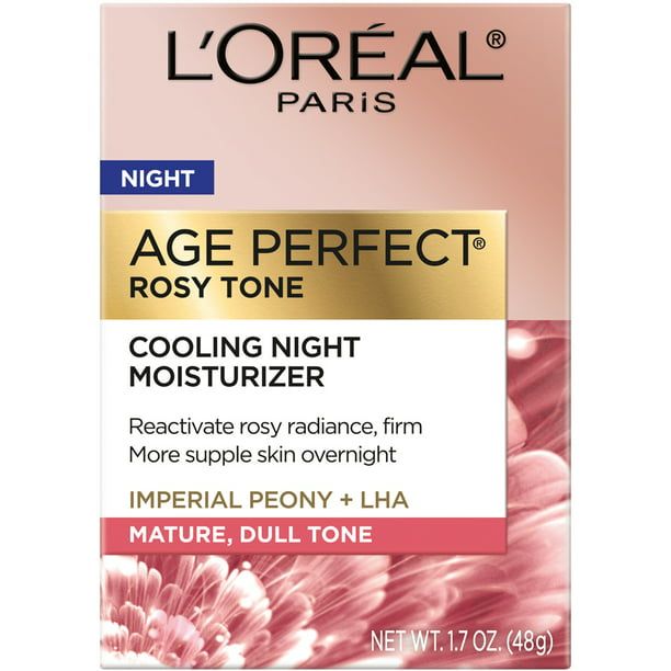 L'Oreal Paris Age Perfect Rosy Tone Night Moisturizer, 1.7 fl oz