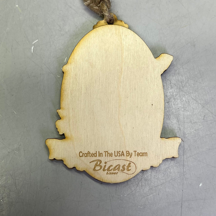 (2 PACK) Blue Whale Laser Cut Wood Collectable Ornament Juneau Alaska Souvenir