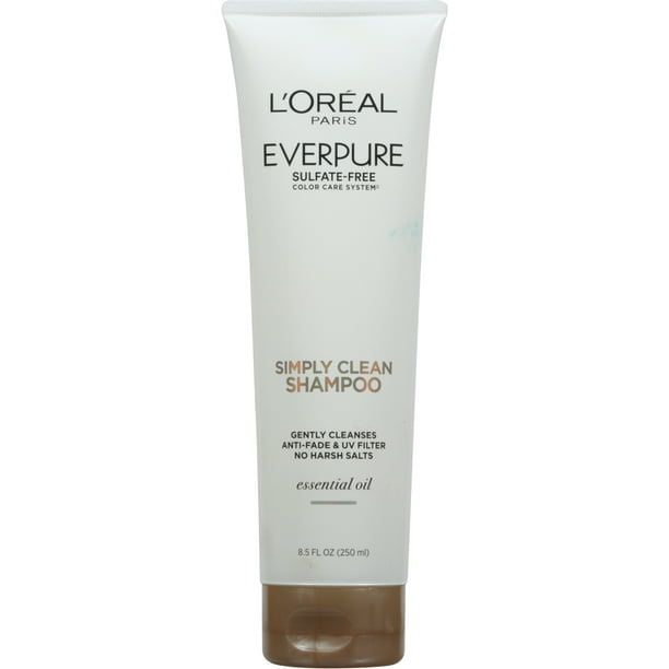 L'Oreal Paris EverPure Simply Clean Shampoo with Essential Oil Sulfates, 8.5 fl oz