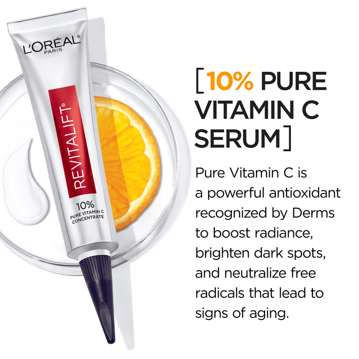 L'Oreal Paris Revitalift Derm Intensives Pure Vitamin-C Face Serum, 1 fl oz