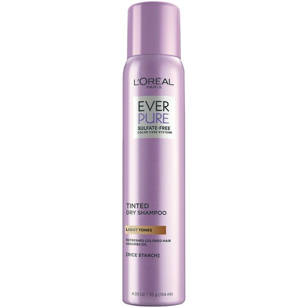 L'Oreal Paris EverPure Sulfate Free Tinted Dry Shampoo for Blonde Hair, 4 fl oz