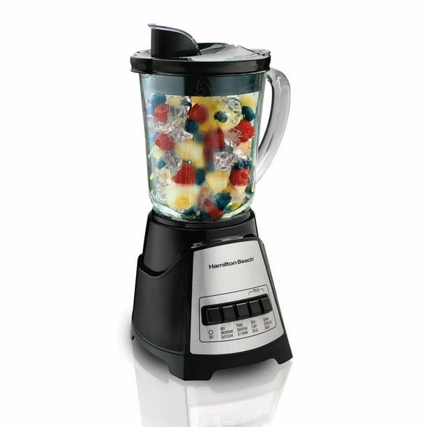 Hamilton Beach Power Elite 700W Multi Function Blender with Mess-free 40oz Glass Jar Black