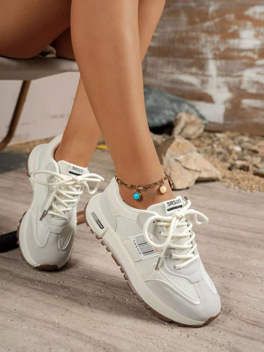 Round Toe Lace Up Sneakers